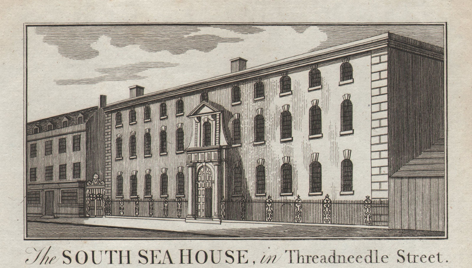 South Sea House, Bishopsgate/Threadneedle Street City of London. THORNTON 1784